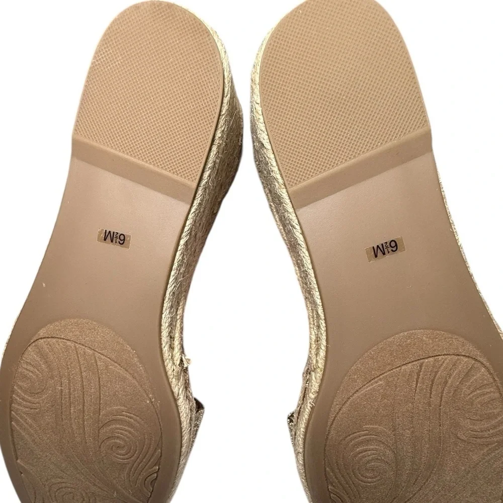 Impo Nalani Memory Foam Monochrome Vegan Brown & Tan Wedge Sandals Size 6.5